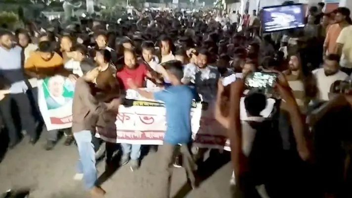 চট্টগ্রাম হামলার প্রতিবাদে সিলেটে ছাত্রদলের বিক্ষোভ