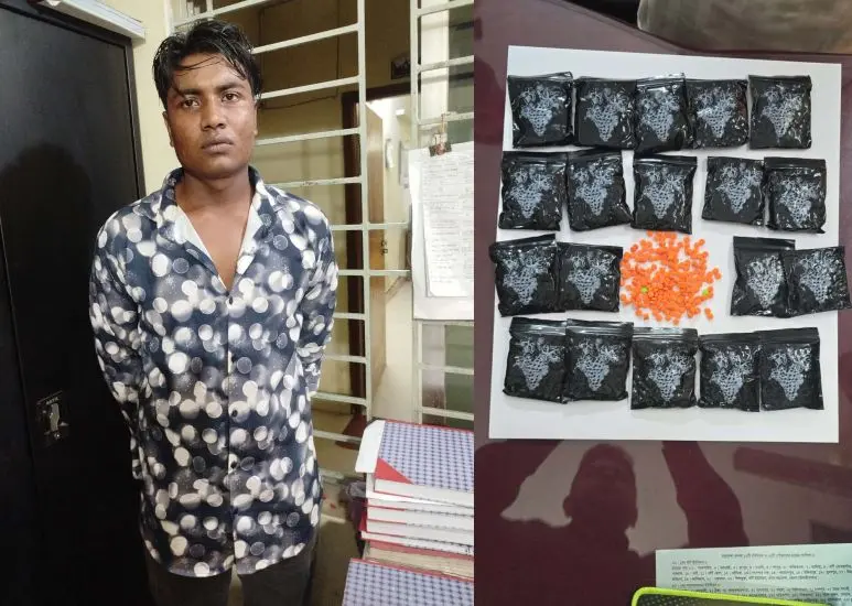 বড়লেখায় ৪ হাজার ইয়াবাসহ যুবক গ্রেপ্তার বড়লেখায় ৪ হাজার ইয়াবাসহ যুবক গ্রেপ্তার