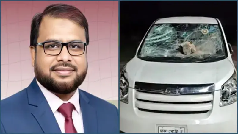 নেত্রকোনায় এমপি অবরুদ্ধ, গাড়িতে হামলা ও ভাঙচুর