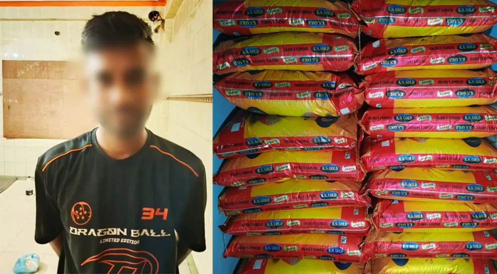 সিলেটে বালুর নিচে ১১ লাখ টাকার জিরা, যুবক গ্রেফতার সিলেটে বালুুর নীচে জিরার চালান