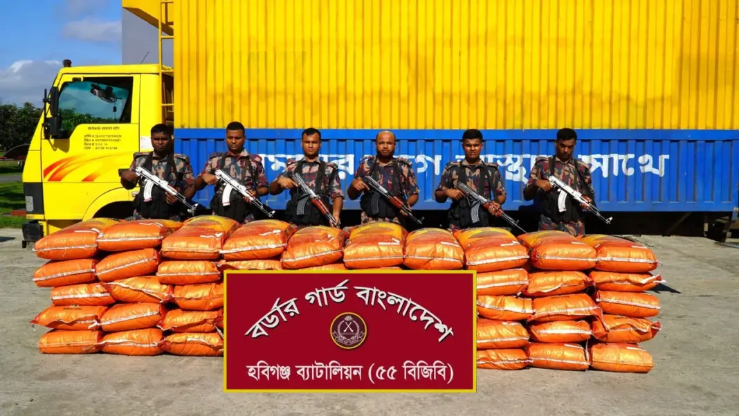 তিন মাসে সিলেট সীমান্তে ৫৭ কোটি টাকার পণ্য জব্দ