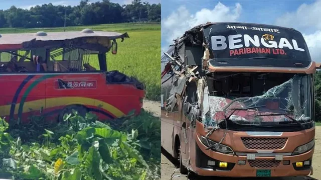 সিলেটে মর্মান্তিক সড়ক দুর্ঘটনা: দুই বাসের সংঘর্ষে প্রাণ ঝরল ৯ জনের সিলেটে মর্মান্তিক সড়ক দুর্ঘটনা: দুই বাসের সংঘর্ষে প্রাণ ঝরল ৯ জনের
