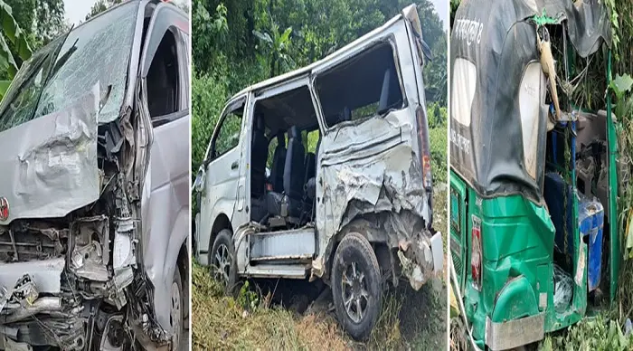 ওসমানীনগরে তিন গাড়ির সংঘর্ষে নিহত ২, আহত ৬ ওসমানীনগরে তিন গাড়ির সংঘর্ষে নিহত ২, আহত ৬