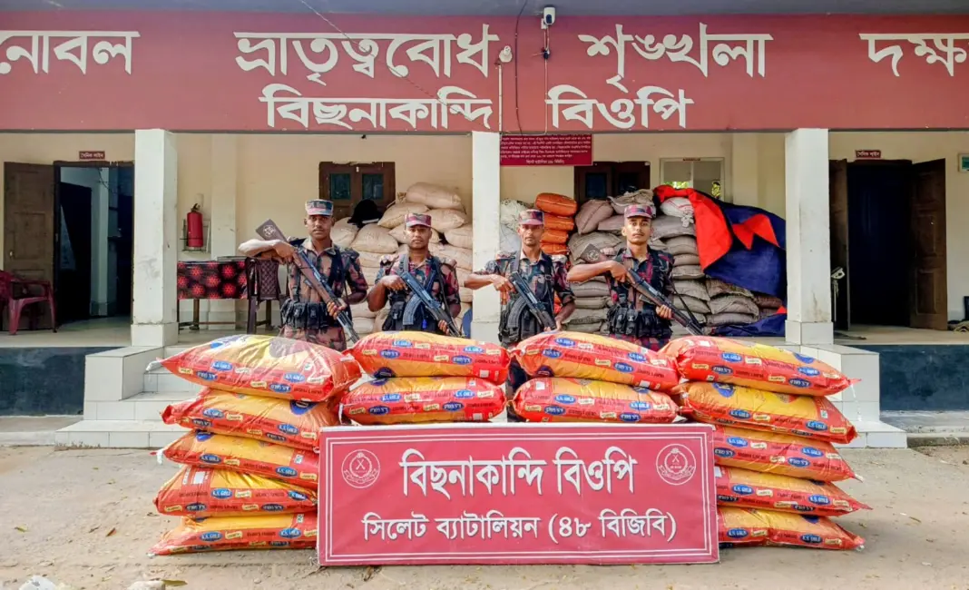 সিলেট সীমান্তে ১০ লাখ টাকার ভারতীয় পণ্য জব্দ